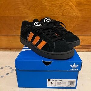 Adidas Campus  00s Black and Orange Shoes